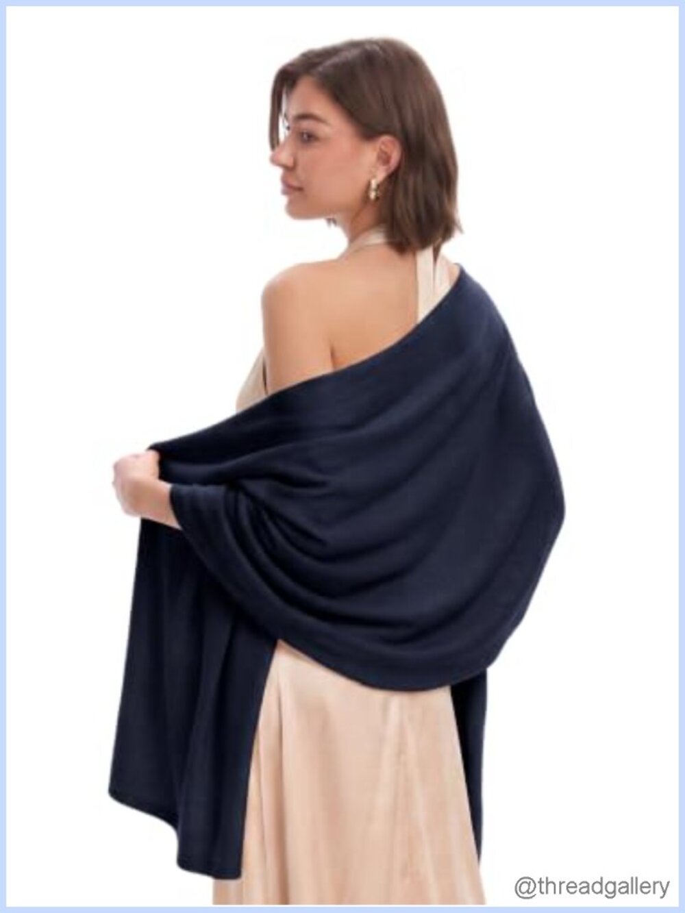 Merino Wool Blend Pashmina Shawl Large Warm Wrap Scarf